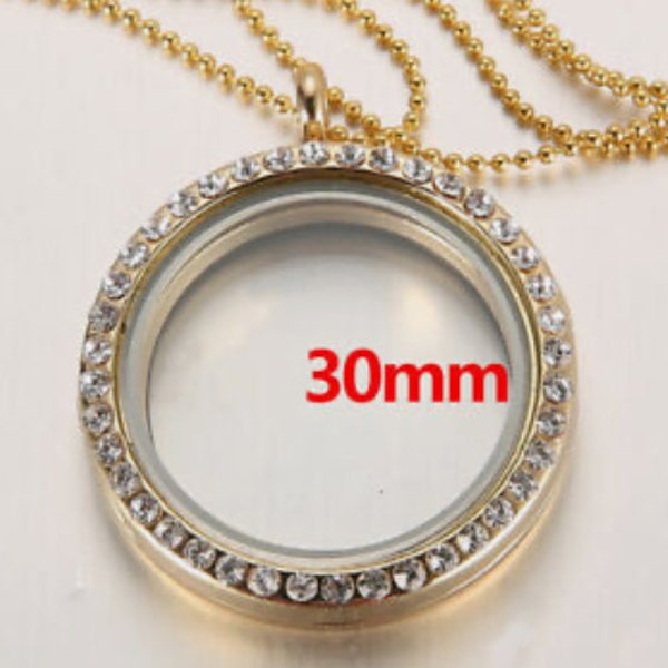 Twist Living Locket With Clear Crystals
