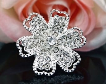 Connector - Rhinestone Connector - 6pc Rhinestone Embellishment - Rhinestone Crystal Connector - Metal Connector