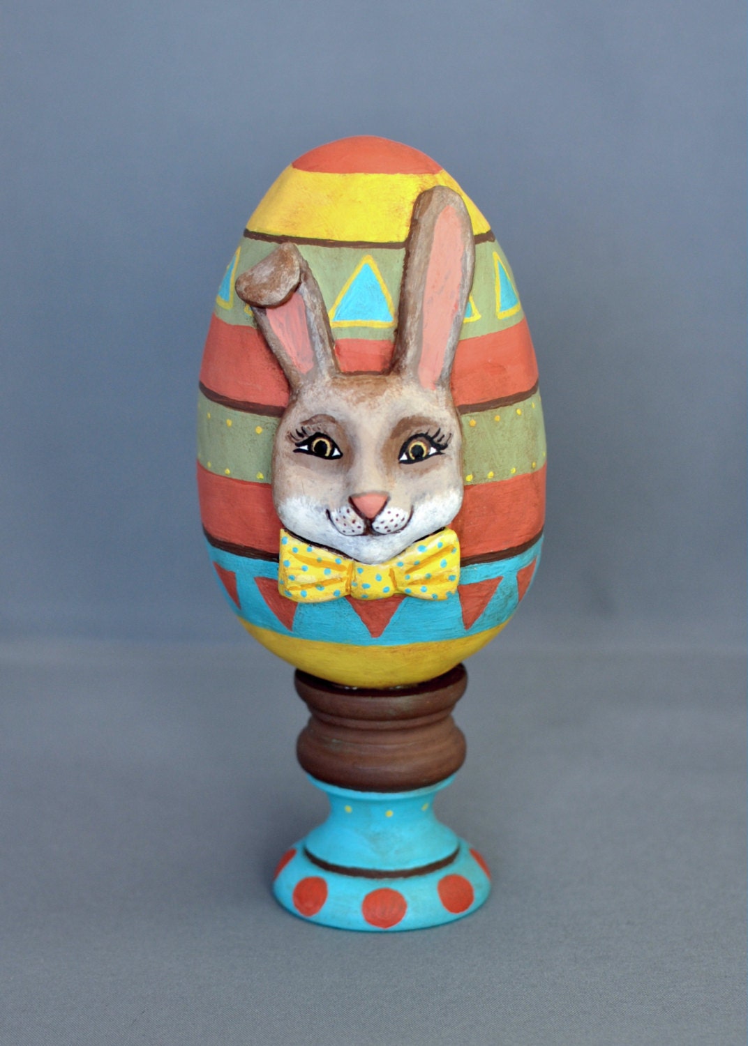 Easter Rabbit on Egg Etsy