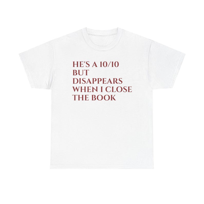 10/10 Book Boyfriend Shirt, Bookish Apparel, Funny Reading T-Shirt, Gift for Reader, Bookworm Gift, Literature Lover Tee image 2