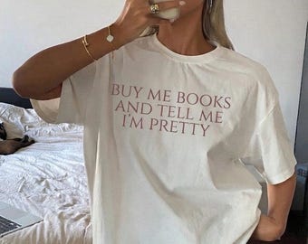 Bookish Oversized T-Shirt, Funny Reading Shirt for Women, Gift for Reader, Bibliophile Aesthetic Tee, Cute Book Lover Gift, Librarian Shirt