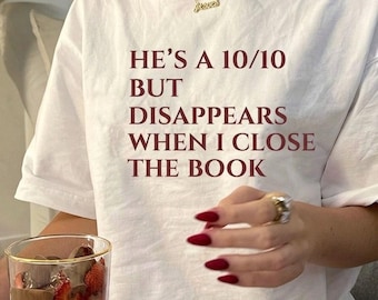 10/10 Book Boyfriend Shirt, Bookish Apparel, Funny Reading T-Shirt, Gift for Reader, Bookworm Gift, Literature Lover Tee