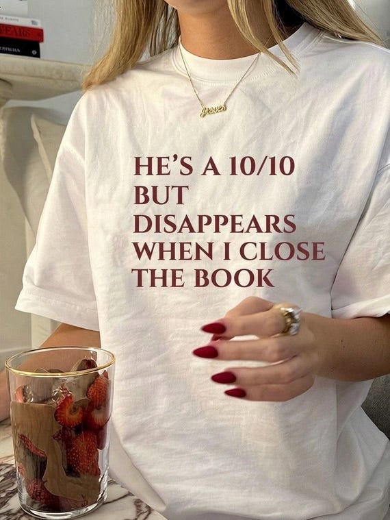 10/10 Book Boyfriend Shirt, Bookish Apparel, Funny Reading T-Shirt, Gift for Reader, Bookworm Gift, Literature Lover Tee