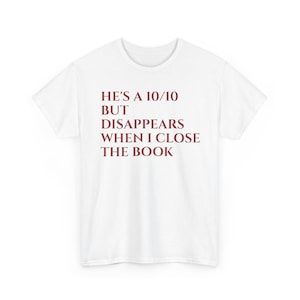 10/10 Book Boyfriend Shirt, Bookish Apparel, Funny Reading T-Shirt, Gift for Reader, Bookworm Gift, Literature Lover Tee image 4