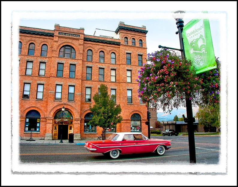 The Bozeman Series: Cruisin' by the Bozeman Photographic Print Downtown Bozeman, Montana image 1