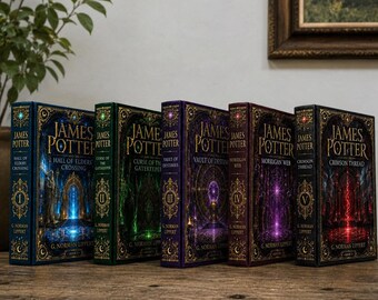 James Potter 5 Volume Hardcover Saga, Dark Academia Fantasy Bookshelf Collection (Bookmarks Included)