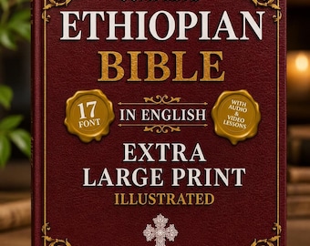 Complete Ethiopian Bible in English – 88 Books Illustrated Hardcover (Extra Large Print Edition]
