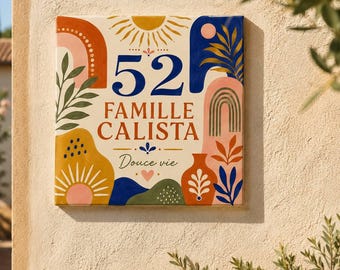 Número de casa personalizado en cerámica - Solar