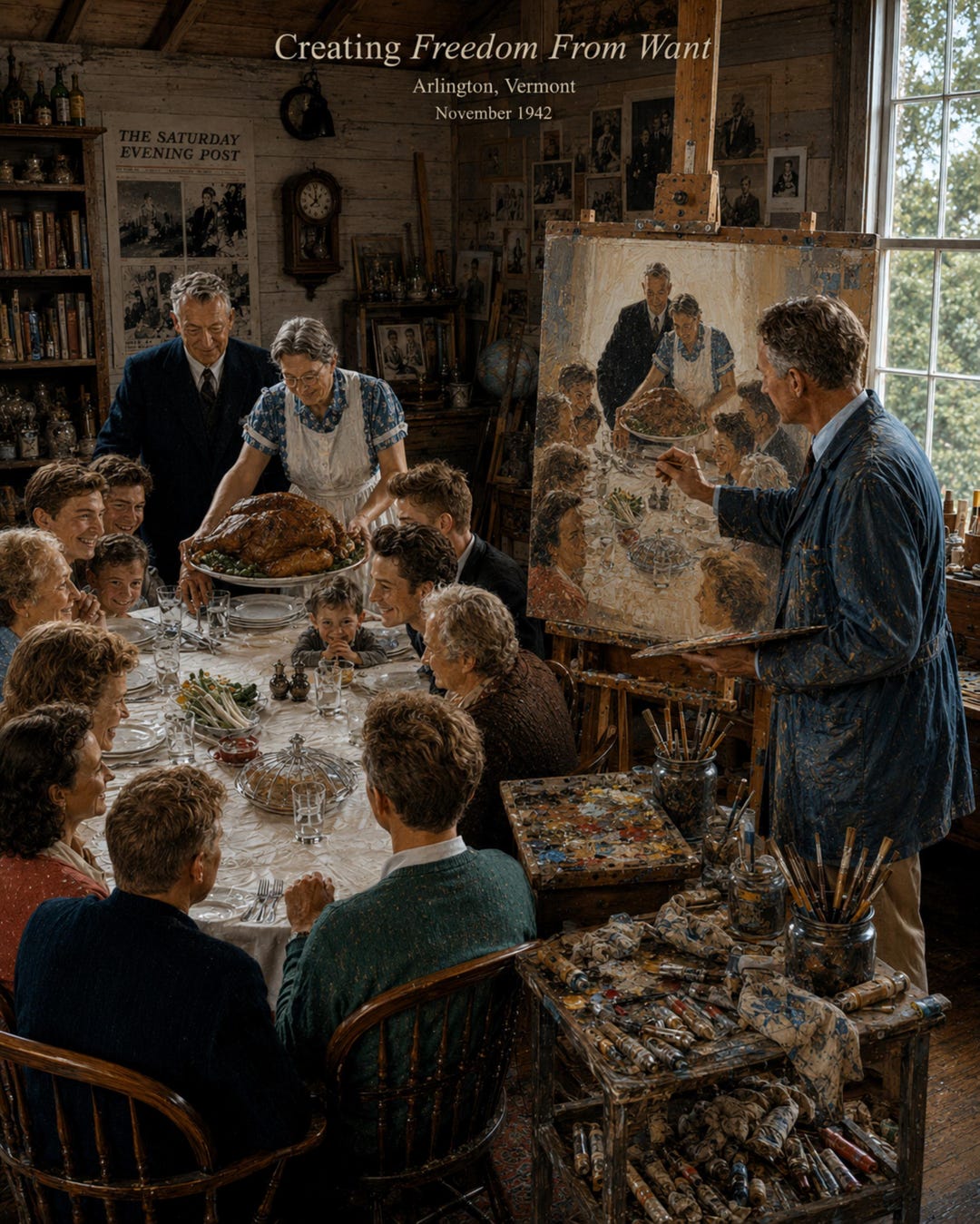 Norman Rockwell Wall Art, Creating Freedom From Want Print