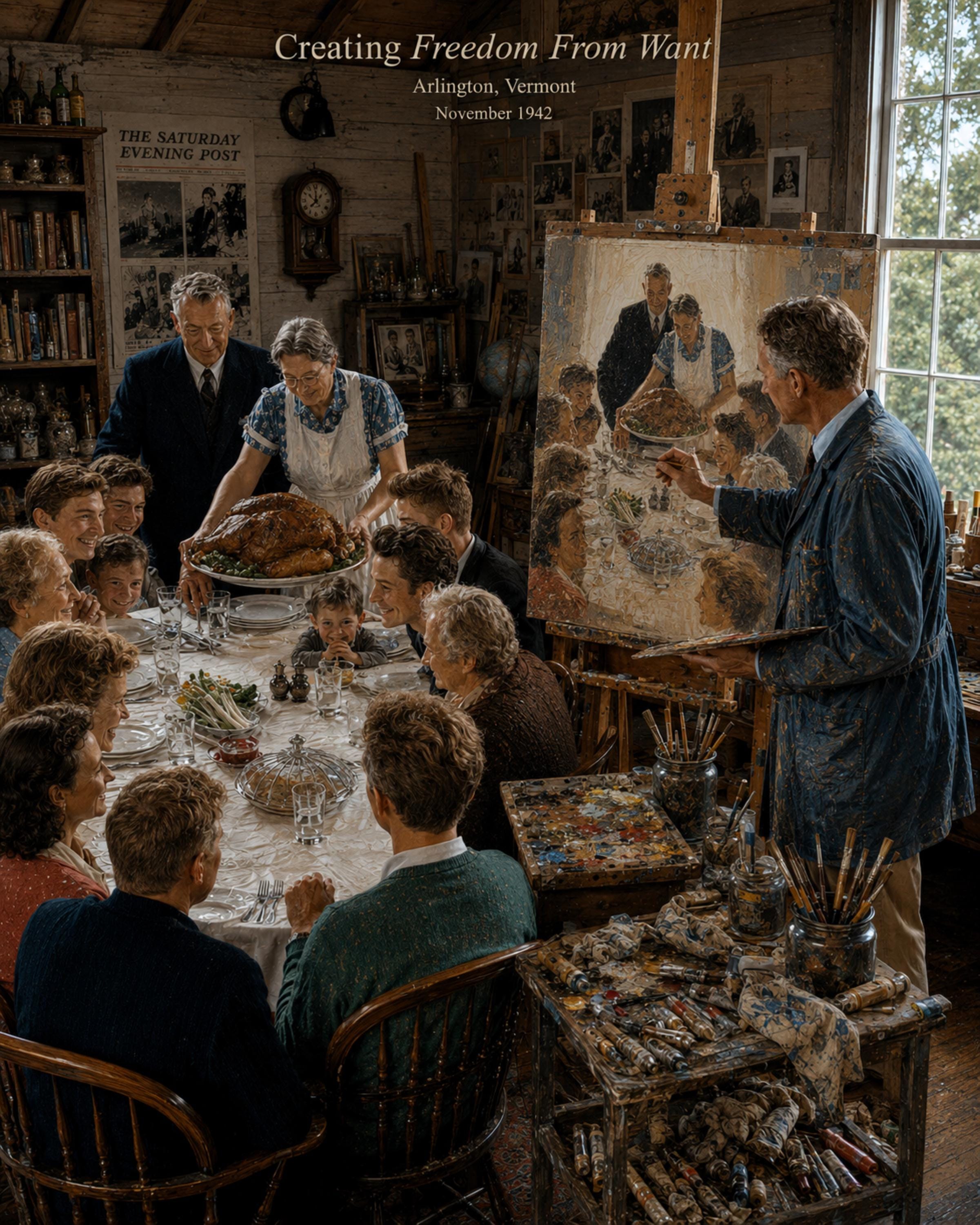 Norman Rockwell Wall Art, Creating Freedom From Want Print