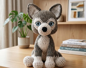 Wolf Crochet Pattern PDF, Woodland Amigurumi Tutorial, Plush Toy (Digital Download)
