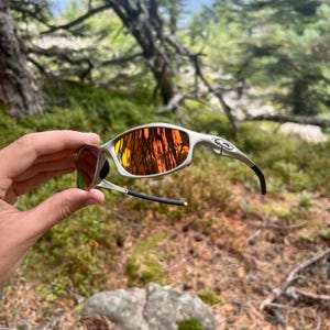 Sonnenbrille im Vintage-Y2K-Stil mit Axtmotiv, Gorpcore-Look, Lauf- und Outdoor-Look