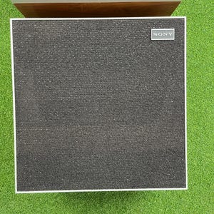 Sony Vintage Stereo Speakers Pair Wood Grain Bookshelf Speakers Tested image 2