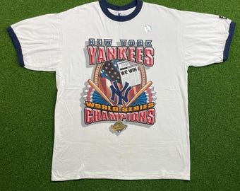Vintage 1996 NY Yankees World Series Champions Starter Ringer Tee USA Sz L