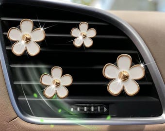 4PCS Daisy Flower Car Vent Clip Air Freshener Diffuser – Cute Aromatherapy Car Decor