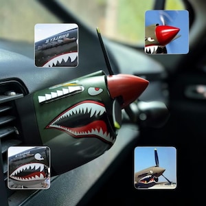Propeller Auto-Lufterfrischer-Diffusor, kreativer Flugzeug-Vent-Clip-Dufthalter, Pilot-Stil-Auto-Aromatherapie-Dekorzubehör