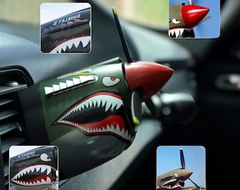 Propeller Car Air Freshener Diffuser, Creative Aircraft Vent Clip Fragrance Holder, Pilot Style Auto Aromatherapy Decor Accessory