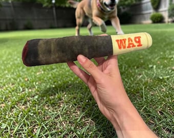 Funny Cigar Dog Toy, Plush Squeaky Chew Toy for Dogs, Interactive Puppy Toy, Teeth Cleaning Pet Toy, Gift for Dog Lovers