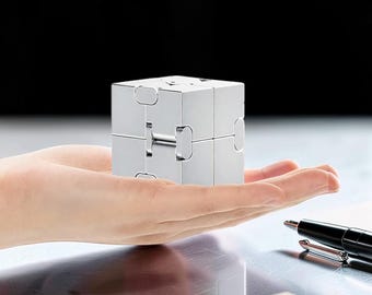 Premium Metal Fidget Cube Anti-Stress Anxiety Relief Toy ADHD Focus Desk Puzzle Gadget