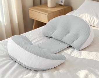 Pregnancy Pillow with Waist Support Soft Cotton Maternity Sleeping Pillow for Pregnant Women