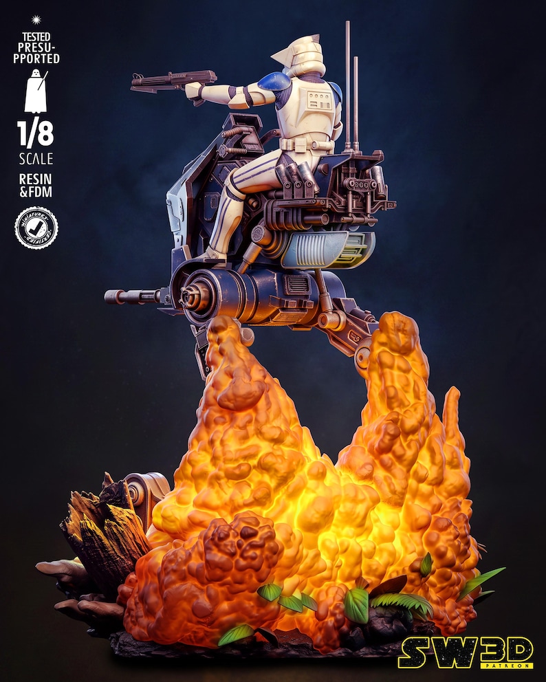 Star Wars ATRT Trooper 3D Model STL Files: 1/6 Scale Resin & FDM ...