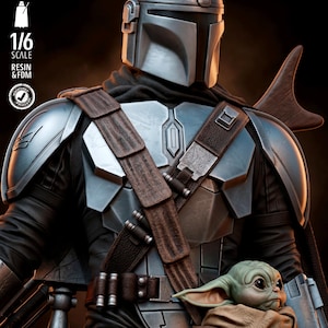 Mandalorian and Grogu 3D Model STL Files: 1/6 Scale Resin & FDM Printing