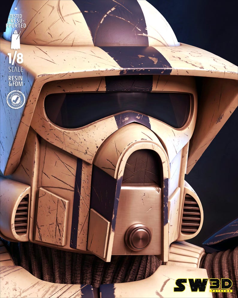 Star Wars ATRT Trooper 3D Model STL Files: 1/6 Scale Resin & FDM ...