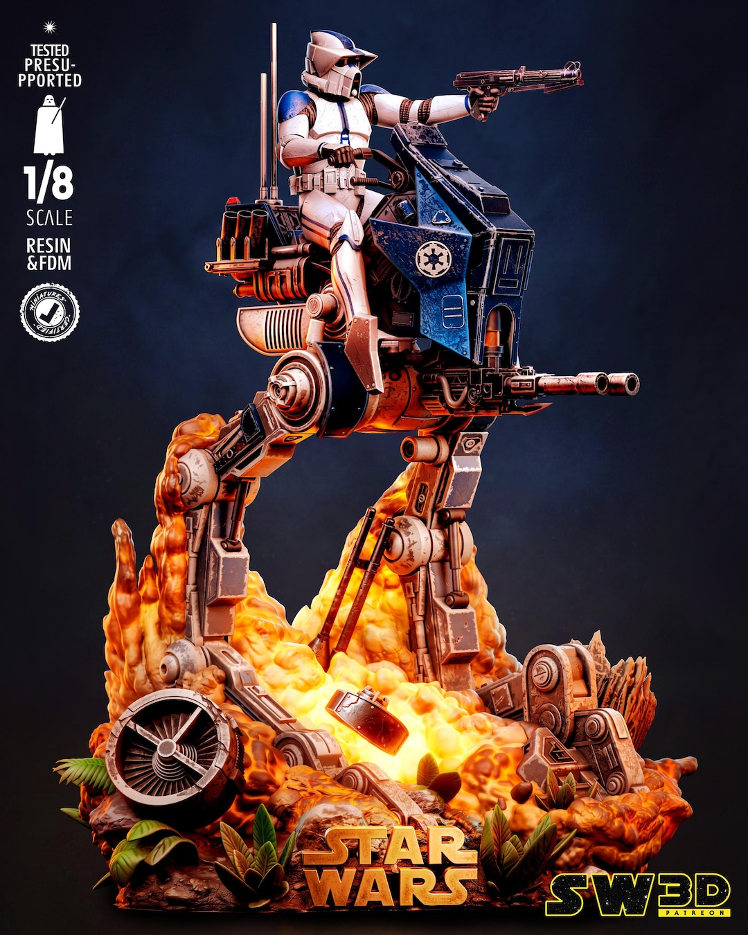 Star Wars ATRT Trooper 3D Model STL Files: 1/6 Scale Resin & FDM ...