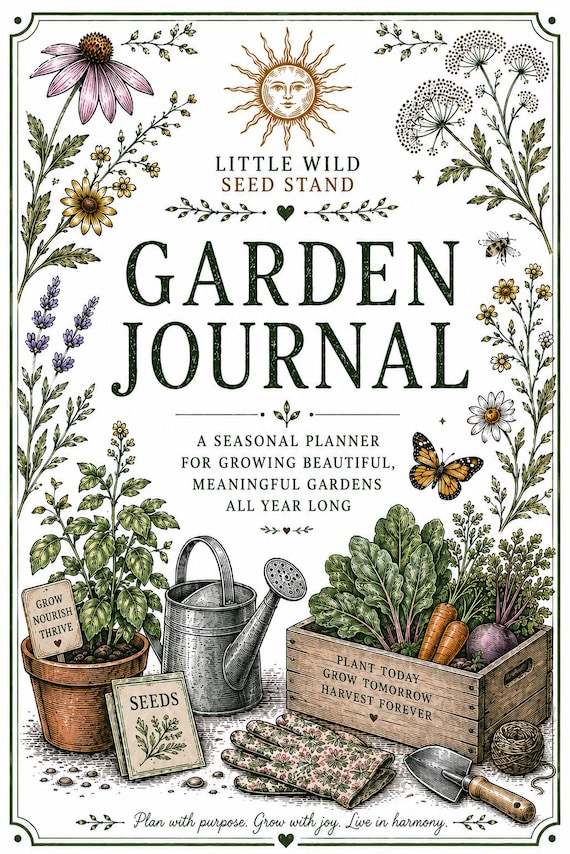 Garden Journal | Seed Tracker, Raised Bed Planner & Monthly Garden Notes