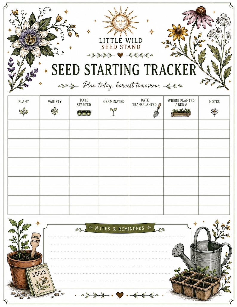 Garden Journal | Seed Tracker, Raised Bed Planner & Monthly Garden Notes image 4
