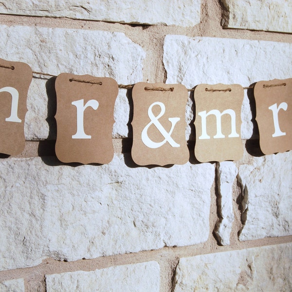 Wedding Banner Decoration  MR & MRS Bride and Groom Banner Great for Engagement Party, Wedding Shower, or Wedding