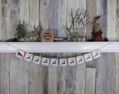 CHRISTMAS DECORATION - Reindeer and Sleigh banner - Christmas Photo Prop - Christmas Sign - Christmas Bunting - Christmas Garland