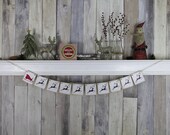 CHRISTMAS DECORATION - Reindeer and Sleigh banner - Christmas Photo Prop - Christmas Sign - Christmas Bunting - Christmas Garland