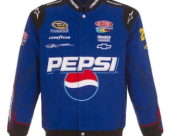 Vintage Nascar JH Design Pepsi Black Cotton Jacket - Etsy