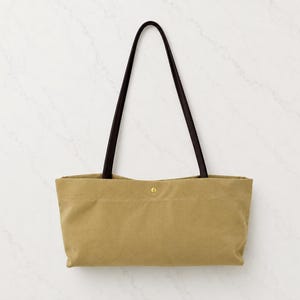 Trendige Canvas-Tasche für Damen, minimalistische Schultertasche, weiche Baumwolltasche für jeden Tag, schicke Freizeittasche fürs Büro, Geschenkidee für Sie