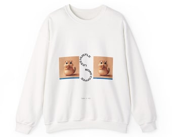 Hustle Rest Repeat Crewneck Sweatshirt | Cute Chipmunk Photo Design
