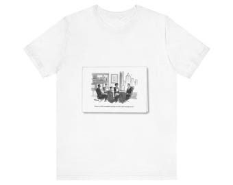 Boardroom Cartoon T-Shirt | Office Meeting Illustration, Funny Business Comic
