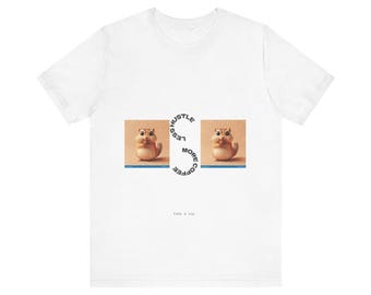 Retro Ceramic Squirrel Print Tee | Hustle More Circle Text