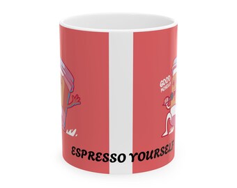Espresso Yourself Mug | Cute Coffee Character Ceramic Mug