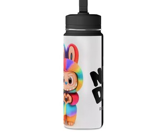 Rainbow Bunny Onesie Mini Water Bottle | Cute Character Bottle