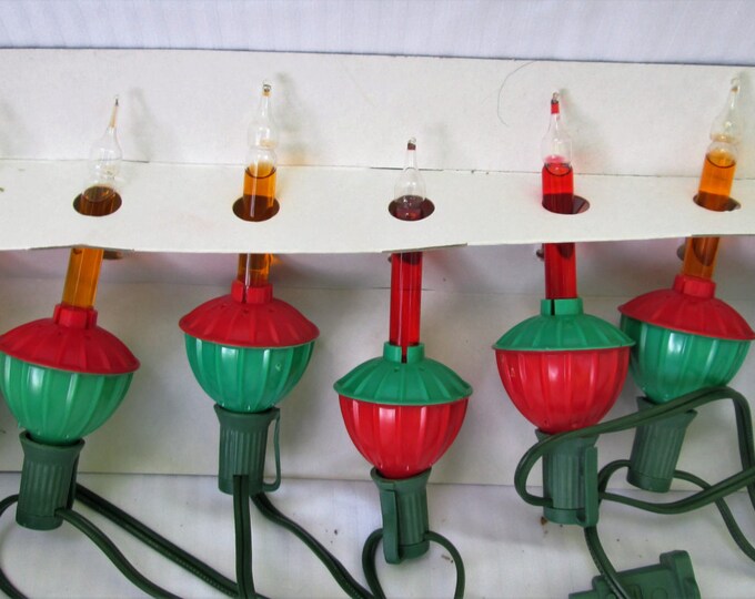 Vintage Set of Seven Noma Bubble Lights IN BOX USA Etsy