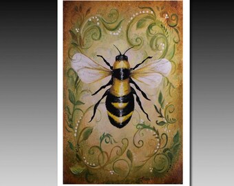 Honey Bee Print Bees Bee Gifts Bumble Bees Honey Bees Etsy