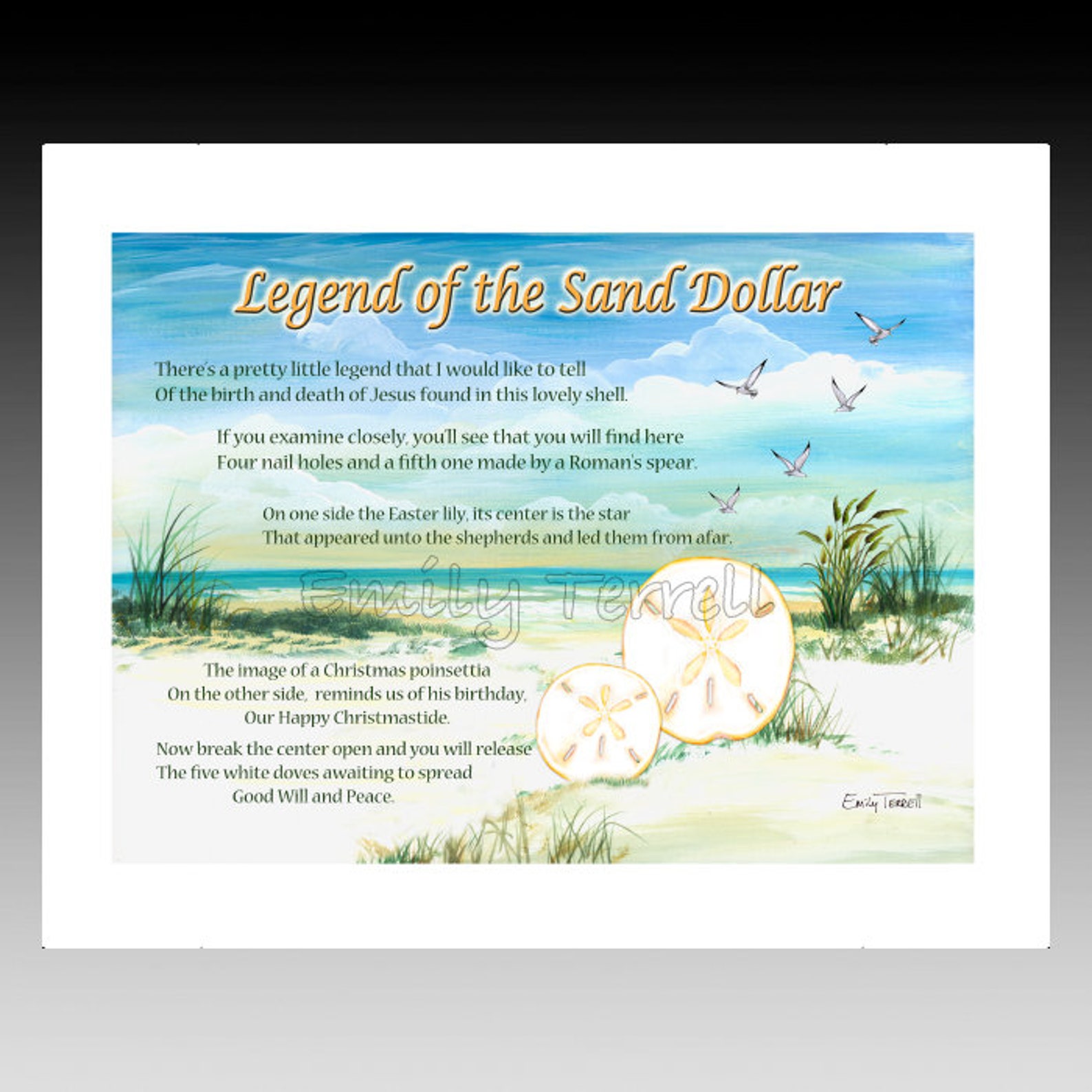 Sand Dollar Poem Sand Dollar Print Beach Quotes Sand Etsy