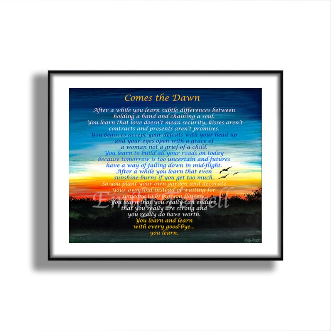 Comes the Dawn Poem, Poetry, Poems, Inspirational, Dawn, Sentimental ...