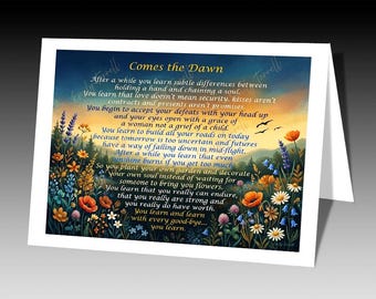 Comes the Dawn Poem: After a While, Jorge Luis Borges,  Inspirational Prints