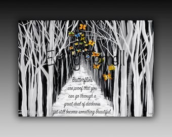 Butterfly Verses, Quotes, Butterfly Prints, Black and White Trees, Canvas, Butterflies, Black and White Trees, Winter, Butterly Art