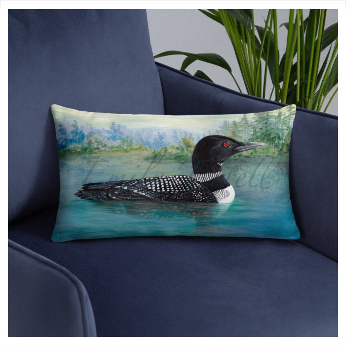Loon Pillow Etsy