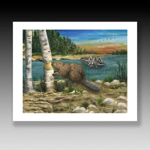 Beaver Tile, Beaver Animal, Woodland Animals, Beaver Print, Ceramic Tile, Beaver wall Art