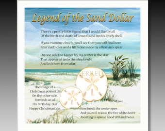 Sand Dollar Legend Poem Ceramic Tile Decorative Tile With - Etsy