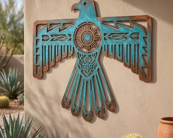 Thunderbird Metal Wall Art, Southwestern Decor, Native Inspired Sign